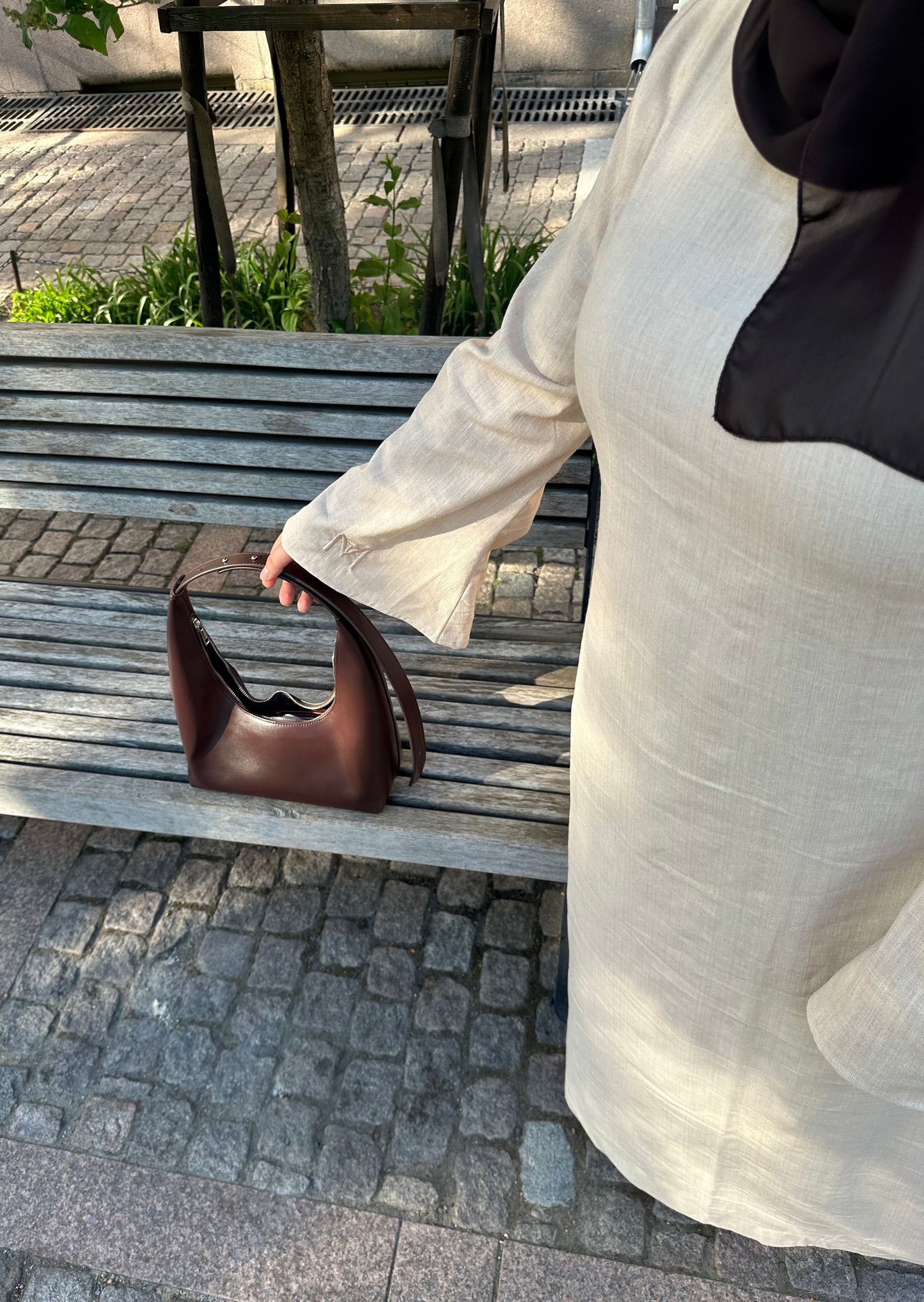 Beige Linen Dress