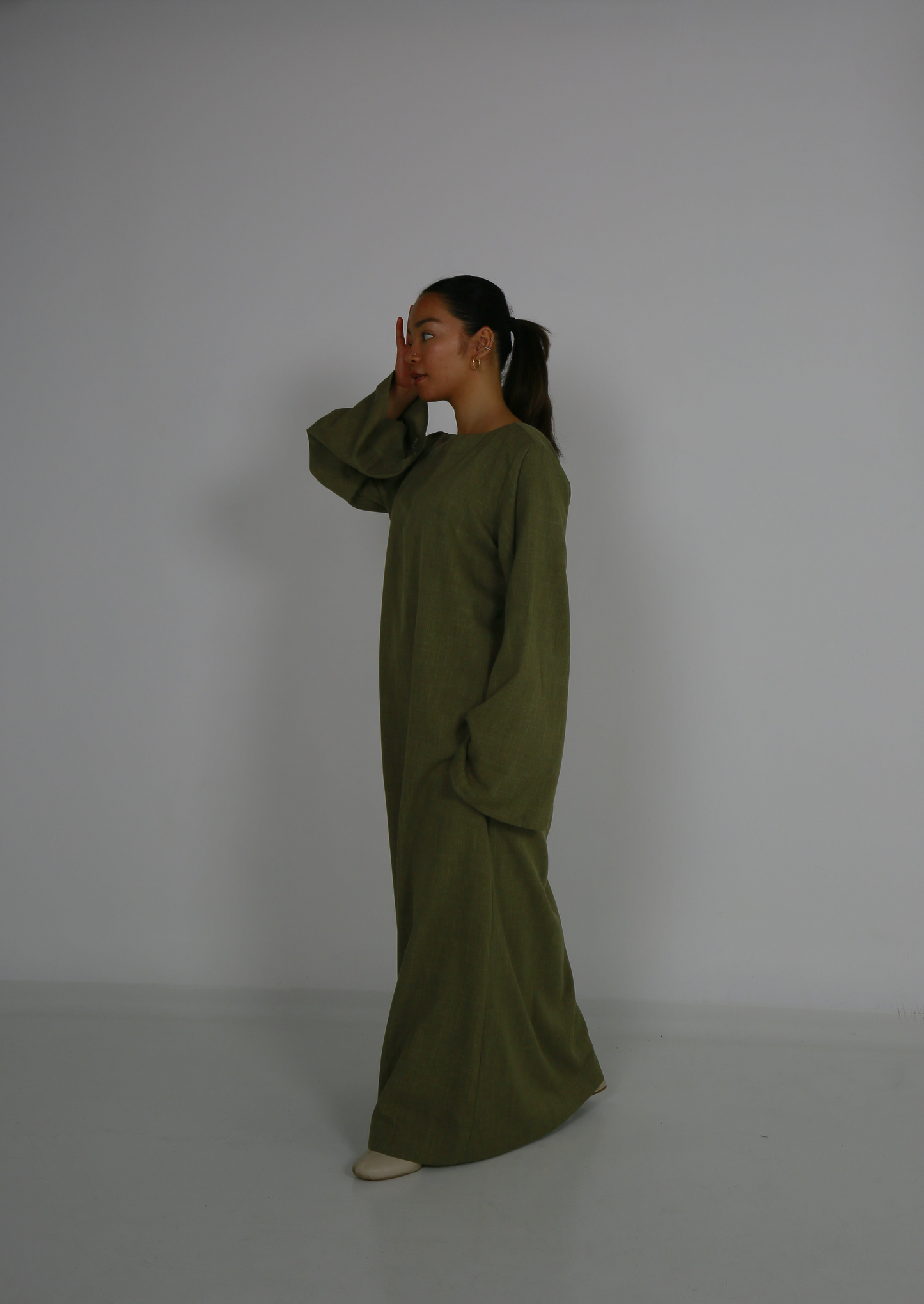 Green Linen Dress