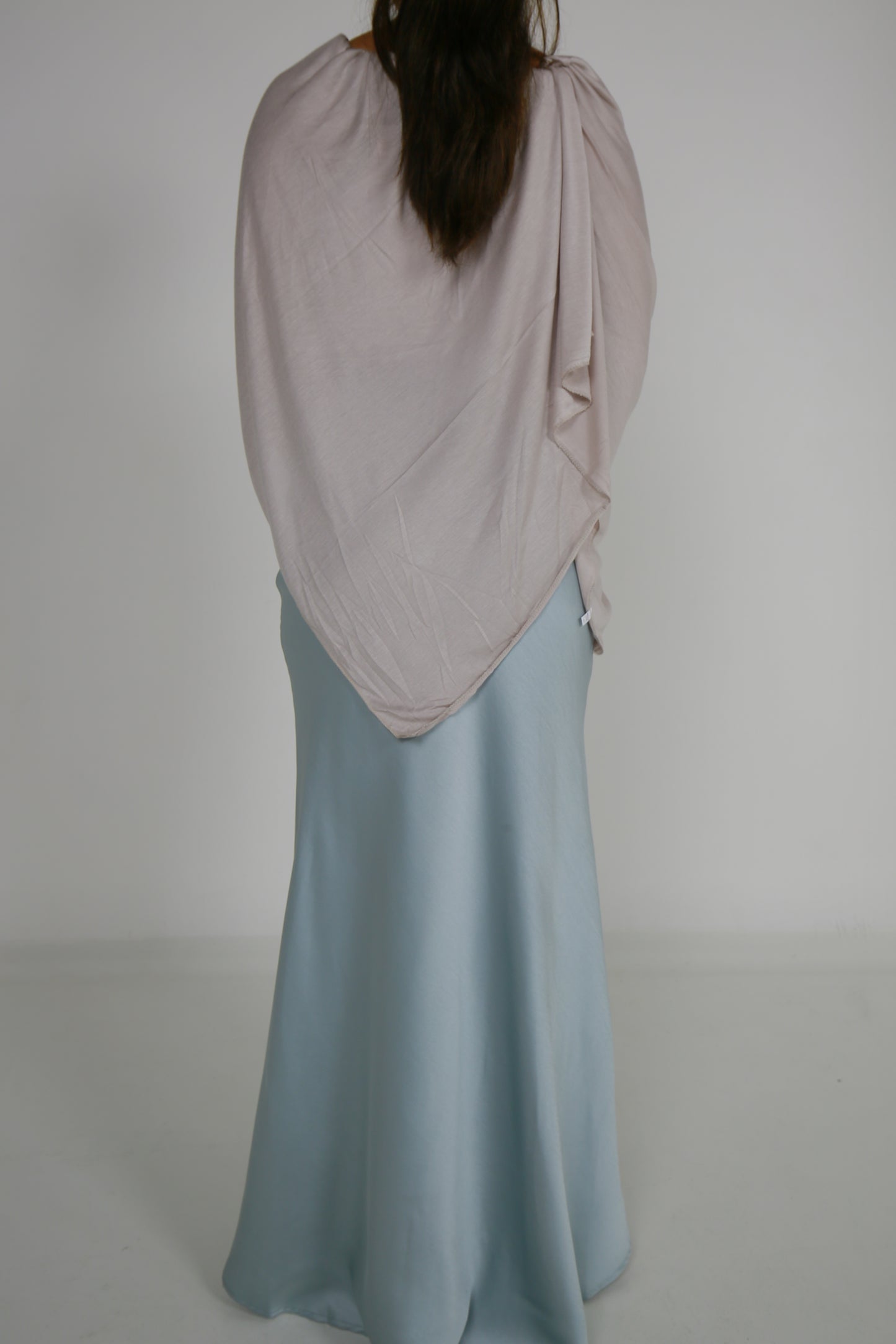 Blue Satin Skirt