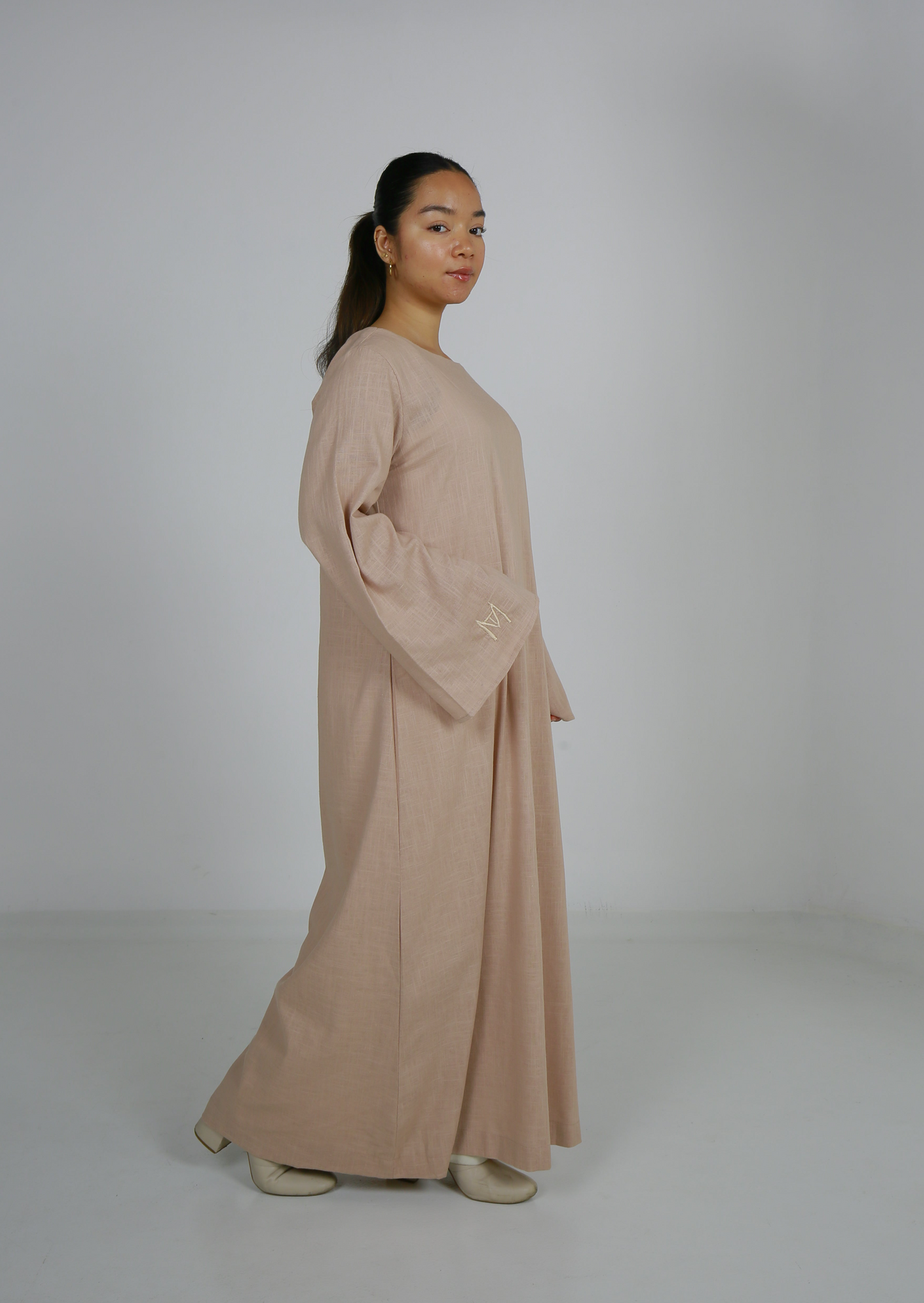 Nude Linen Dress