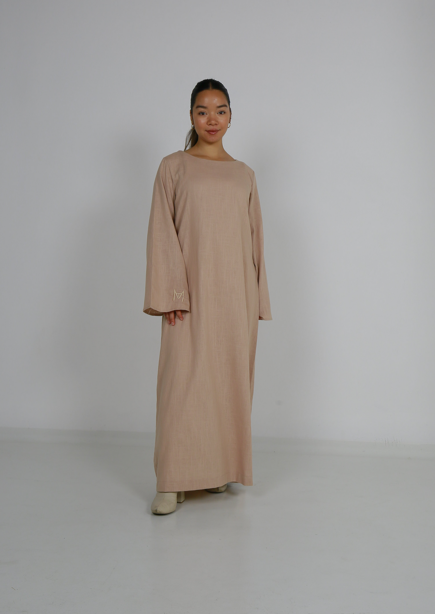 Nude Linen Dress