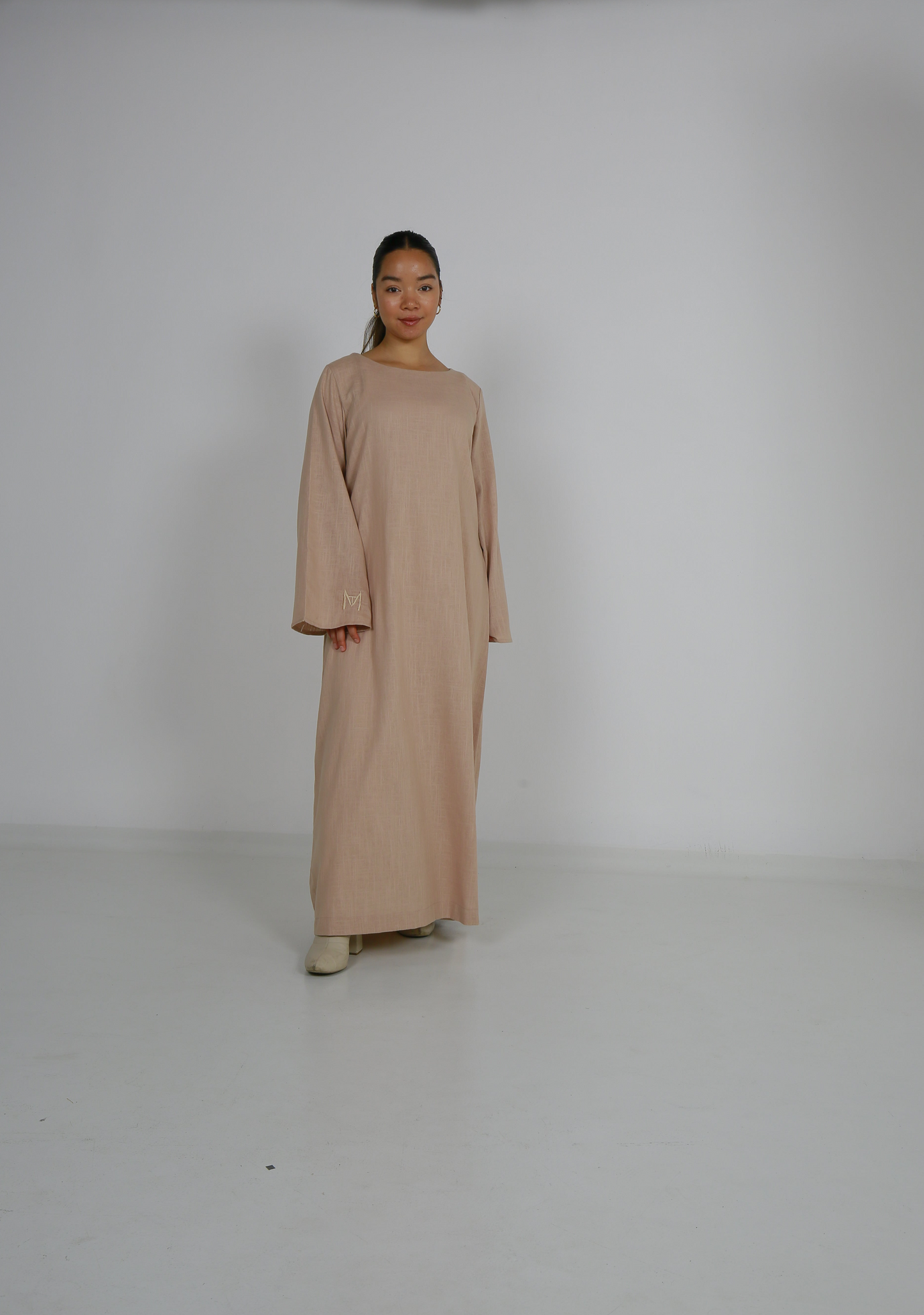 Nude Linen Dress