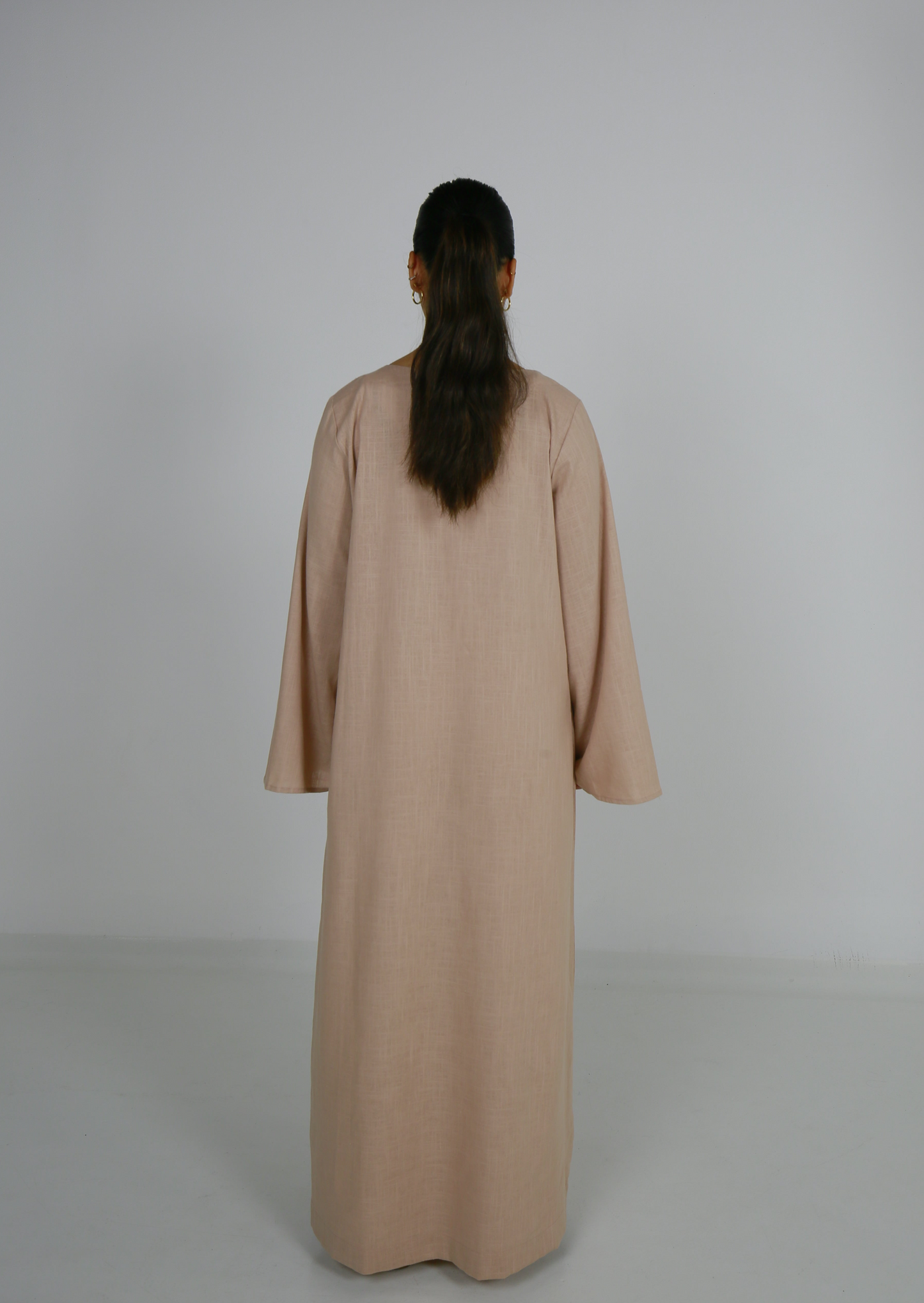 Nude Linen Dress