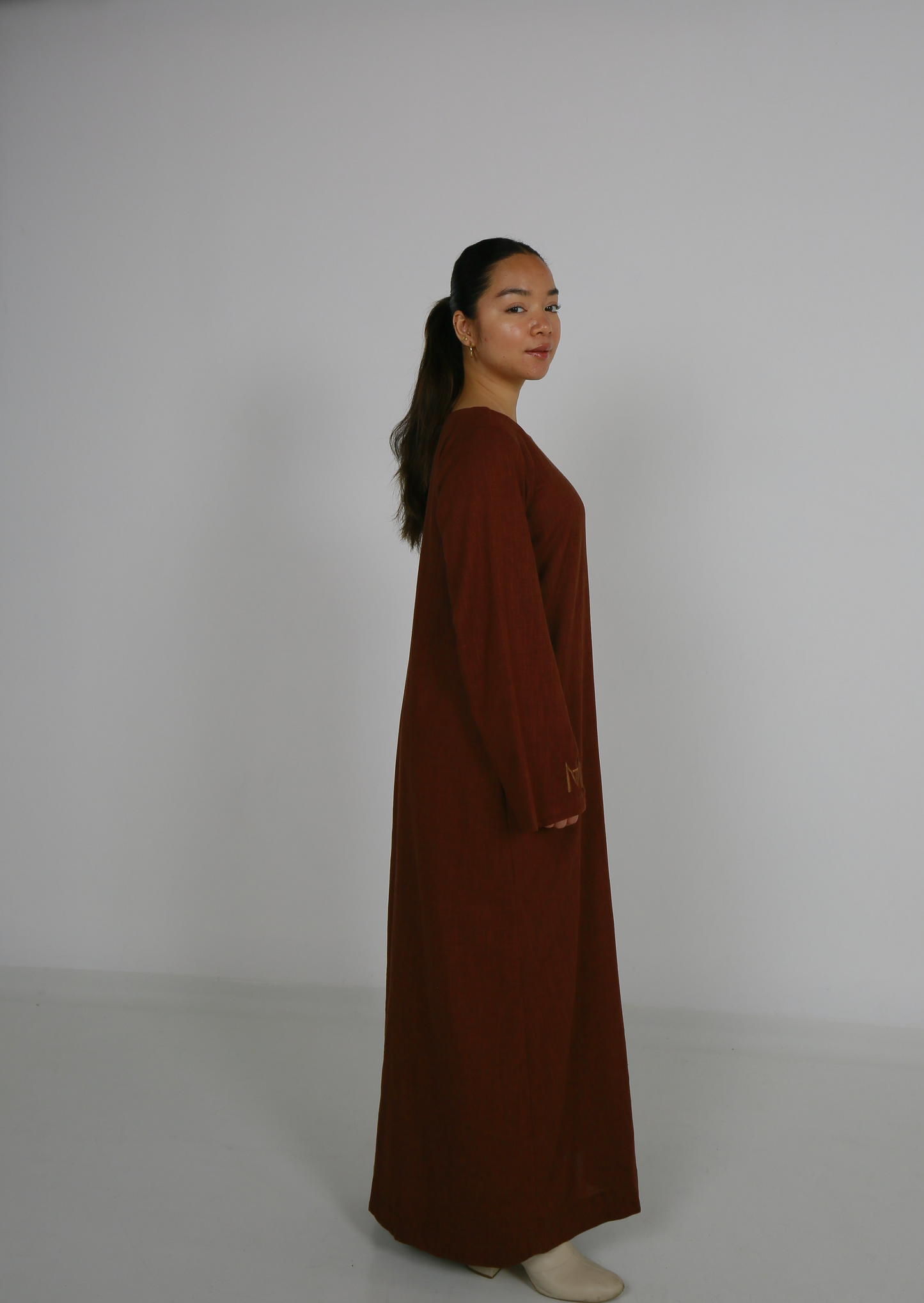 Berry Linen Dress