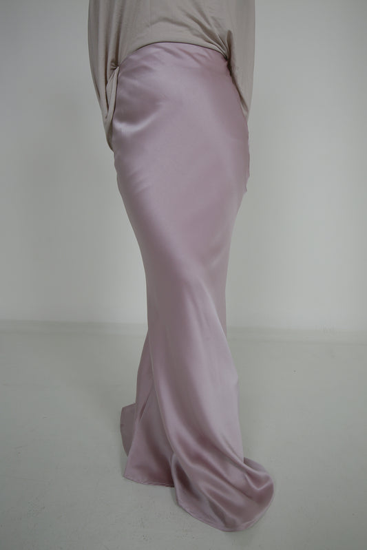 Pink Satin Skirt