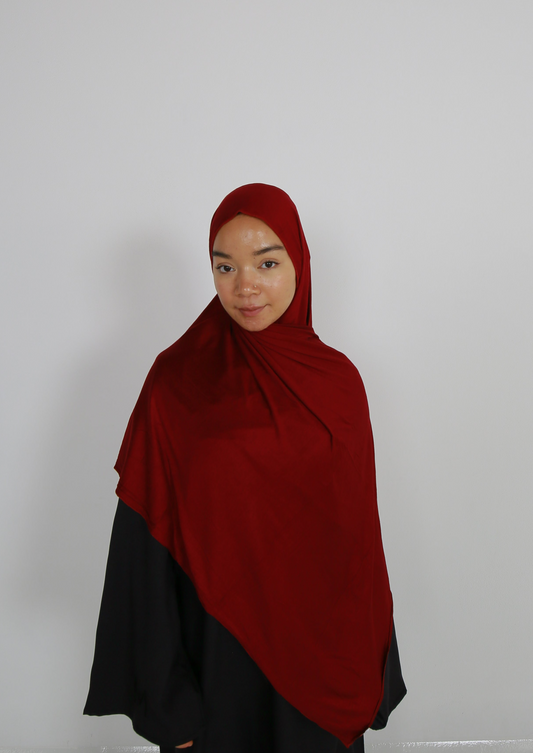 Burgundi Jersey Hijab